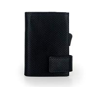 SecWal Kartenetui mit Münzfach Druckknopf (Schwarz Osaka)