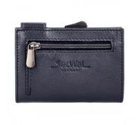 SecWal Kartenetui mit Münzfach Reißverschluss Blau