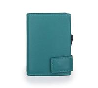 SecWal Kartenetui mit Münzfach Reißverschluss (Türkis)