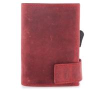 SecWal RFID Leder Kartenetui mit Münzfach Geldbörse Portemonnaie Geldbeutel SW1, Farbe:Hunter Rot