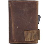 SecWal Kartenetui mit Münzfach Druckknopf (Braun Hunter)