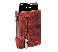 secwal - Secwal1 Kartenetui Hunter RV echt Leder rot Rot
