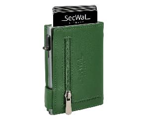 secwal - Secwal1 Kartenetui Vintage RV echt Leder grün Grün