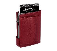 SecWal SecWal 2 Kreditkartenetui Geldbörse RFID Leder 9 cm rot
