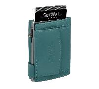 secwal - Secwal2 Kartenetui Geldbeutel RFID Leder türkis Blau