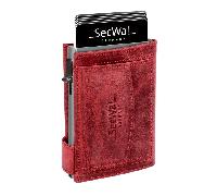 secwal - Secwal2 Kartenetui Hunter Geldbeutel RFID Leder rot Rot
