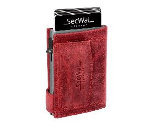 secwal - Secwal2 Kartenetui Hunter Geldbeutel RFID Leder rot Rot