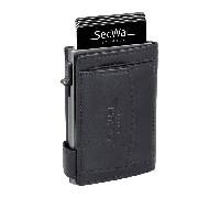 secwal - Secwal2 Vintage Kartenetui Geldbeutel RFID Leder blau Blau