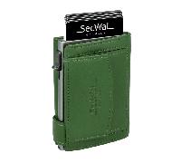 secwal - Secwal2 Vintage Kartenetui Geldbeutel RFID Leder grün Grün