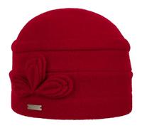 Seeberger Classic Uni Walkmütze Wollmütze Damenmütze Wintermütze Damen - Winter Herbst-Winter - One Size rot