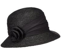 Seeberger Damen Damenstrohhut Sonnenhut, Schwarz (schwarz 10), Medium (Herstellergröße: Orig)