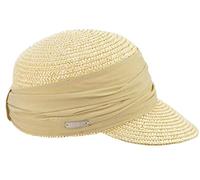 Seeberger Damen Sonnenhut Damenstrohcap mit UV-Schutz 80 (Hellbeige, One Size)