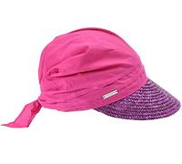 Seeberger Damen Sonnenhut Stroh-/Stoffcap, Einfarbig, Gr. one Size, Rosa (Beere)