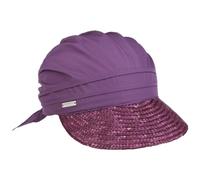 Seeberger Damen Sonnenhut Stroh-/Stoffcap, Einfarbig, Gr. one Size, Violett (violett 71)