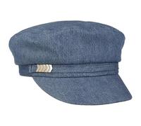 Seeberger Denim Elbsegler Schirmmütze Schildmütze Newsboy Cap Baker-Boy-Mütze Elbseglermütze Damen - mit Schirm, Futter Herbst-Winter Winter - One Size Denim