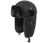 Seeberger Finola Fliegermütze Pilotenmütze Wintermütze Lapeer Damen - mit Ohrenklappen, Futter Herbst-Winter Winter - L (58-59 cm) schwarz