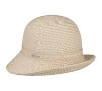 Seeberger Gavia Glocke Strohhut Sommerhut Sonnenhut Damenhut Glockenhut Gartenhut Damen - mit Ripsband, Ripsband Sommer Frühling-Sommer - One Size Natur