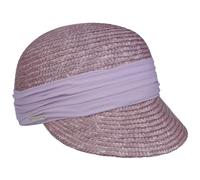 Seeberger Grace Stroh Sonnencap Damen - Sommercap Damencap mit Schirm Sommer Frühling-Sommer - One Size Flieder