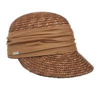 Seeberger Grace Stroh Sonnencap Strohkappen Damencap (One Size - Dunkelbraun)