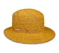 Seeberger Jalima Raffiastrohhut Strohhut Raffiahut Sommerhut Sonnenhut Damenhut Damen - mit Schirm Sommer Frühling-Sommer - One Size gelb