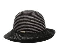 Seeberger Levia Bortenhut mit Aufschlag Damenhut Strohhut Glockenhut Sommerhut Sonnenhut Damen - Frühling-Sommer Sommer - One Size schwarz-anthrazit