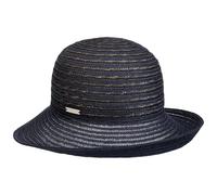 Seeberger Levia Bortenhut mit Aufschlag Damenhut Strohhut Glockenhut Sommerhut Sonnenhut Damen - Frühling-Sommer Sommer - One Size blau-dunkelblau