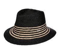 Seeberger Melenja Strohhut Damenhut Sommerhut Sonnenhut Gartenhut Strandhut Raffiahut Damen - Sommer Frühling-Sommer - One Size schwarz