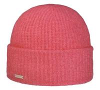Seeberger Merino Cashmere Strickmütze Beanie Umschlagmütze Merinomütze Damen - mit Umschlag Herbst-Winter Winter - One Size pink