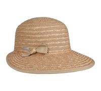 Seeberger Paglina Strohcap Cap Damencap Sommercap Strohmütze Schirmmütze Damen - mit Schirm, Schirm Sommer Frühling-Sommer - One Size Hellbeige
