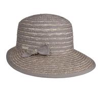 Seeberger Paglina Strohcap Cap Damencap Sommercap Strohmütze Schirmmütze Damen - mit Schirm, Schirm Sommer Frühling-Sommer - One Size grau