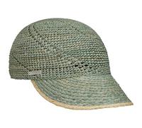 Seeberger Temara Strohcap Damencap Sonnenvisor Visor Damenvisor Sonnencap Raffiacap Damen - mit Schirm Sommer Frühling-Sommer - One Size blau