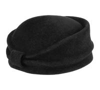 Seeberger Uni Haarfilz Pillbox-Hut Wollhut Wollfilzhut Damenhut Anlasshut Damen - Made in Germany Herbst Sommer Frühjahr Winter Frühling-Sommer Herbst-Winter - One Size schwarz