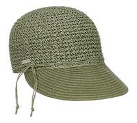 Seeberger Uni Rollable Crochet Cap Damencap Sommercap Sonnencap Sonnenvisor Strohcap Strandcap (One Size - Oliv)