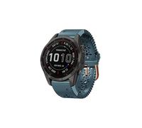(Seeblau) Für Garmin Fenix 7s Sapphire Solar 20mm Damen-Silikonuhr mit Lace Punch DUM Lake