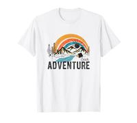 S dventure | Vintage Mountain Camping | Wanderer Trekking T-Shirt