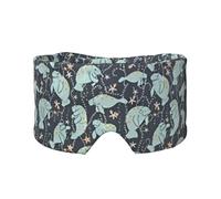 Seekuh Tiere, Klettverschluss, Verdunkelung, warmer Augen- und Ohrenschützer für Seitenschläfer, Nachtschlaf, Arbeit, Nickerchen, Reisen, Yoga