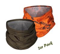 Seeland Schlauchschal 2er Pack grün + orange camo
