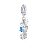 Seepferdchen Anhänger Charm 925 Sterling Silber Charm Fits Pandora Armband Halskette, BSC1121