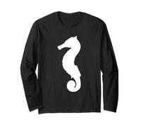 Seepferdchen-Silhouette, Name That Tier, niedliche Baby-Seepferde Langarmshirt