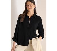 Hemdbluse CECIL, Damen, Gr. M (40), schwarz, Web, 75% Baumwolle, 25% Modal, unifarben, klassisch normal, Bündchen, Blusen Hemdbluse, in Blusen-Optik (85876003-M) schwarz