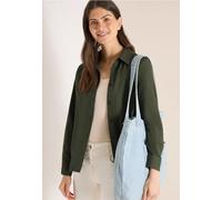 Hemdbluse CECIL, Damen, Gr. XXL (46), khaki, Web, 75% Baumwolle, 25% Modal, unifarben, klassisch normal, Bündchen, Blusen Hemdbluse, in Blusen-Optik (96410443-XXL) khaki