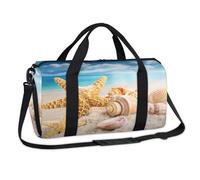 Seestern Muscheln Strand Sport Seesack Strand Ozean Wochenende Übernachtung Tasche Casual Tote Holdall Reise Gym Gepäck Seesack für Kinder Mädchen Jungen Damen Herren