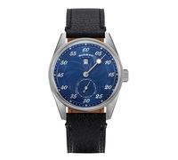 Seestern Sugess S451 Automatik Regulator Stahl Leder Blau Schwarz Herrenuhr, Schwarz , Armband