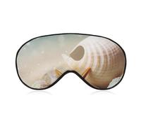 Seestern und Muschel-Augenmaske, seitliche Schlafmaske, leichte Augenbinde, Schlafmaske, Nasenpolster und Gummiband für Kinder, Frauen und Männer