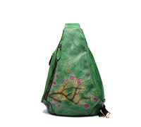Segater Genuine Leather Sling Bag for Women Men Vintage Handmade Chest Backpack Casual Crossbody Daypack Shoulder Satchel