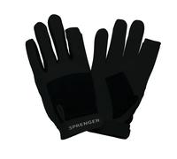 Segel-Handschuhe XL - Ziegenleder, schwarz, Daumen und Zeigefinger ohne Kuppen