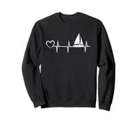 Segelboot Herzschlag Herz - Segel Boote Segler Segeln Sweatshirt