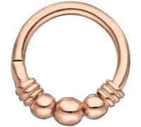 Segmentring Edelstahl rotgold farben Klick-System Scharnier Ringstärke 1,2 mm