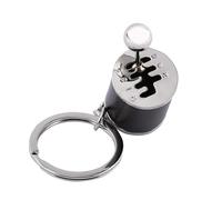 Segutage Metall Schaltknauf Schlüsselanhänger, Kreative Auto Teil Modell Gear Shifter Keychain, Mini Schaltknauf Schlüsselanhänger für Autoschlüssel (Schwarz)