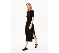SEHAARAA | Ripp-Jerseykleid aus Bio-Baumwoll Mix - schwarz (XS)
